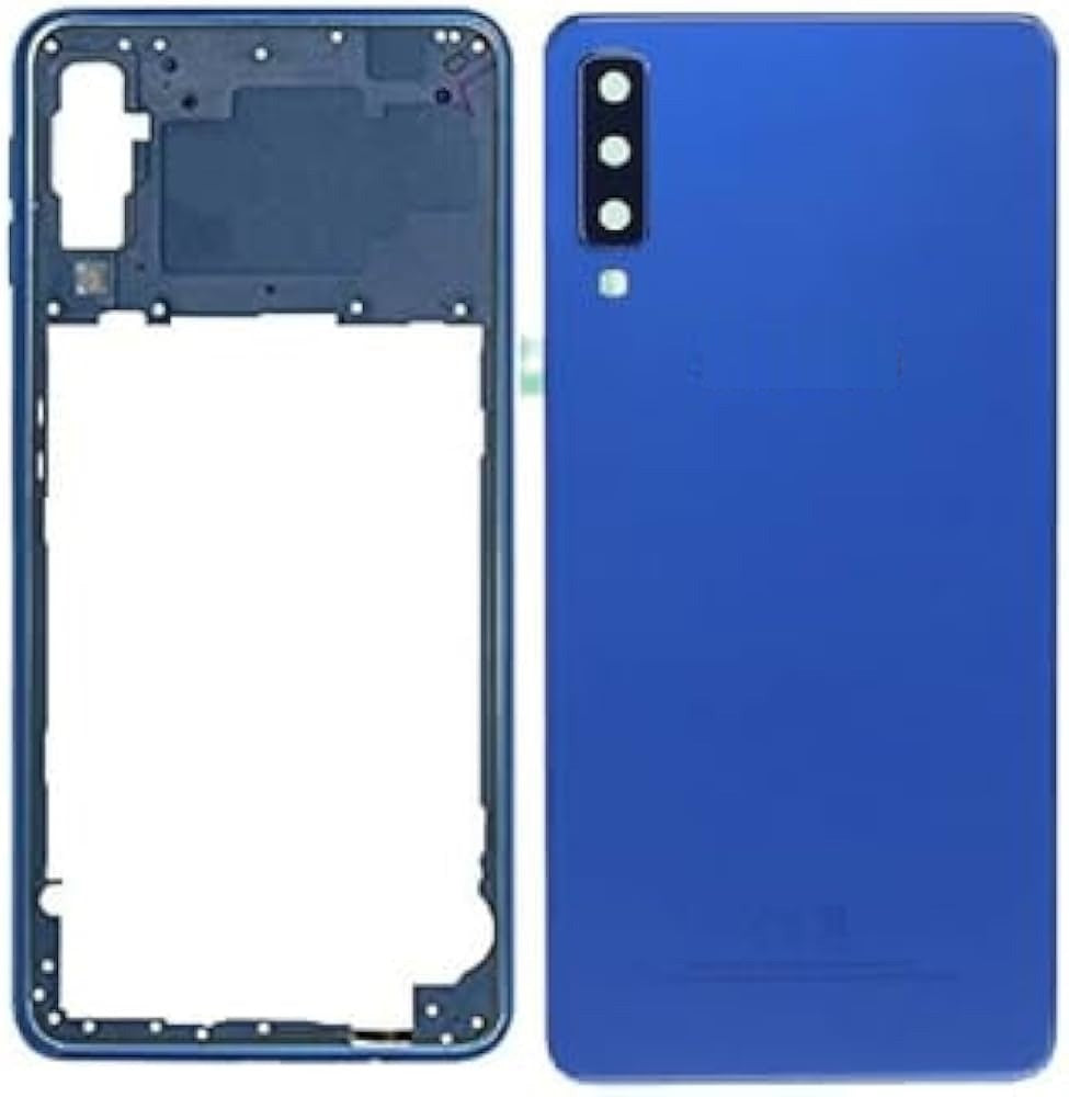 Back Panel With Middle Ring for Samsung Galaxy A7 2018 A750 Blue Zeespares Back Panel With Middle Ring for Samsung Galaxy A7 2018 A750 Blue Zeespares